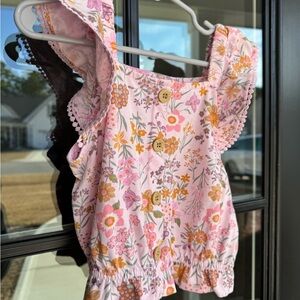 Floral Pink toddler outfit